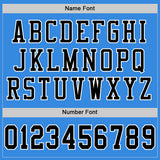Custom Powder Blue Black-White Mesh Authentic Football Jersey