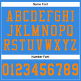 Custom Powder Blue Bay Orange Mesh Authentic Football Jersey