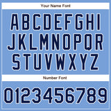 Custom Powder Blue Navy-White Authentic Baseball Jersey