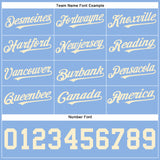 Custom Powder Blue Cream Authentic Baseball Jersey