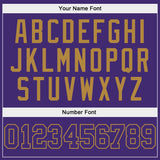 Custom Purple Purple-Old Gold Authentic Baseball Jersey