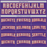 Custom Purple Orange-Gray Authentic Baseball Jersey