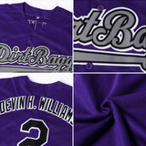Custom Purple Gold-Kelly Green Authentic Baseball Jersey
