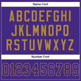 Custom Purple Purple-Old Gold Mesh Authentic Football Jersey