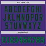 Custom Purple Kelly Green-Black Authentic Baseball Jersey