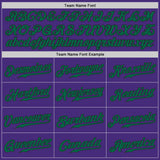 Custom Purple Kelly Green-Black Authentic Baseball Jersey