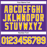 Custom Purple Gold-White Authentic Sleeveless Baseball Jersey