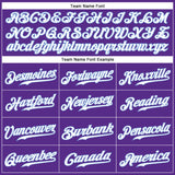 Custom Purple White-Light Blue Authentic Sleeveless Baseball Jersey