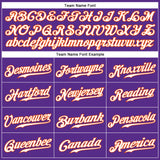 Custom Purple White-Orange Authentic Sleeveless Baseball Jersey