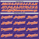 Custom Purple White Pinstripe Orange-White Authentic Baseball Jersey