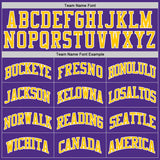 Custom Purple Gold-White Authentic Throwback Basketball Jersey