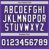 Custom Purple White-Black Authentic Throwback Basketball Jersey