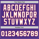 Custom Purple White-Orange Authentic Throwback Basketball Jersey