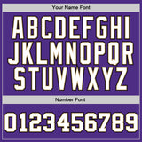 Custom Purple White-Old Gold Authentic Throwback Basketball Jersey