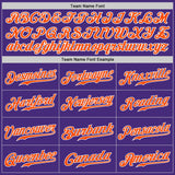 Custom Purple Orange-White Authentic Baseball Jersey