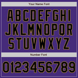 Custom Purple Black-Old Gold Authentic Baseball Jersey