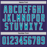 Custom Purple Teal-White Hockey Jersey
