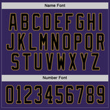 Custom Purple Black-Old Gold Hockey Jersey
