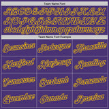 Custom Purple Purple-Gold Performance T-Shirt