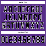 Custom Purple Black-White Mesh Authentic Football Jersey