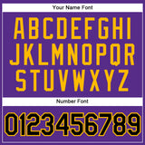 Custom Purple Black-Gold Authentic Throwback Basketball Jersey