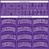 Custom Purple Purple-Cream Authentic Throwback Basketball Jersey