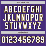 Custom Purple White Old Gold-Black Authentic Baseball Jersey