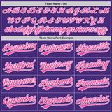 Custom Purple Pink-White Authentic Baseball Jersey