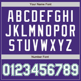Custom Purple White-Kelly Green Authentic Baseball Jersey
