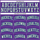 Custom Purple Black Pinstripe White-Teal Authentic Basketball Jersey