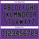 Custom Purple Black Pinstripe Black-White Authentic Basketball Jersey
