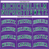Custom Purple White Pinstripe Kelly Green Authentic Basketball Jersey