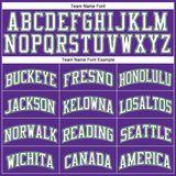 Custom Purple White Green-Gray Authentic Throwback Basketball Jersey