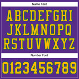 Custom Purple Gold-Kelly Green Mesh Authentic Football Jersey