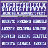 Custom Purple White-Light Blue Mesh Authentic Football Jersey