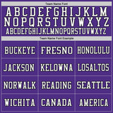 Custom Purple White-Black Mesh Authentic Football Jersey