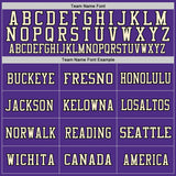 Custom Purple Cream-Black Mesh Authentic Football Jersey