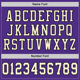 Custom Purple Cream-Black Mesh Authentic Football Jersey