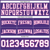 Custom Stitched Purple White-Pink Football Pullover Sweatshirt Hoodie