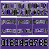 Custom Stitched Purple Black-White Football Pullover Sweatshirt Hoodie