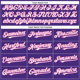 Custom Purple White-Pink Authentic Baseball Jersey