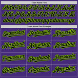 Custom Purple Black-Neon Green Authentic Baseball Jersey
