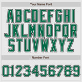 Custom White Black Pinstripe Kelly Green-Black Authentic Raglan Sleeves Baseball Jersey