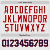 Custom White Red Pinstripe Navy-Red Authentic Raglan Sleeves Baseball Jersey