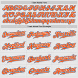 Custom White Orange Pinstripe Orange-Navy Authentic Raglan Sleeves Baseball Jersey