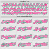 Custom White Kelly Green Pinstripe Kelly Green-Pink Authentic Raglan Sleeves Baseball Jersey