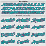 Custom White Aqua Pinstripe Aqua-Navy Authentic Raglan Sleeves Baseball Jersey