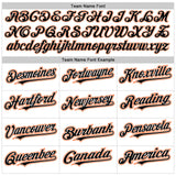 Custom White Black-Orange Authentic Raglan Sleeves Baseball Jersey