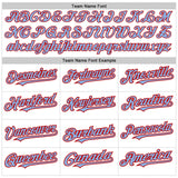 Custom White Light Blue-Red Authentic Raglan Sleeves Baseball Jersey