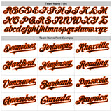 Custom White Brown-Orange Authentic Raglan Sleeves Baseball Jersey